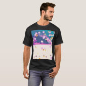 T-shirt Aquarelle bleu Abstraite (Devant entier)