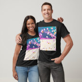 T-shirt Aquarelle bleu Abstraite (Unisexe)