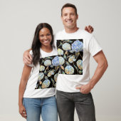 T-shirt Aquarelle Blue Hydrangea : Motif foncé sans couleu (Unisexe)