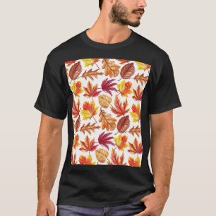 T-shirt Aquarelle botanique d'automne, composition transpa