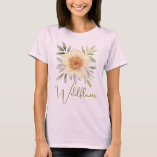 T-shirt Aquarelle botanique de fleurs sauvages personnalis