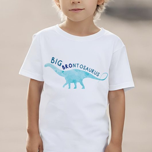 T-shirt Aquarelle Brontosaurus Big Brother Dinosaur
