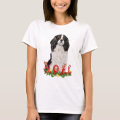 T-shirt Aquarelle Cavalier King Charles Noel Noël (Devant)