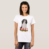 T-shirt Aquarelle Cavalier King Charles Noel Noël (Devant entier)