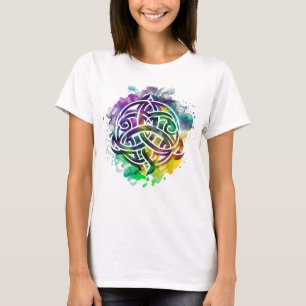T-shirt Aquarelle Celtique Grunge colorée Design
