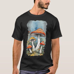 T-shirt Aquarelle Champignons Toadstools