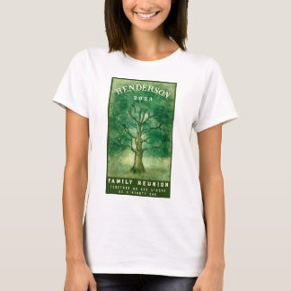 T-shirt Aquarelle Chêne Famille Reunion Russe