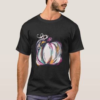T-shirt Aquarelle Citrouille Coloré Citrouille Sublimation