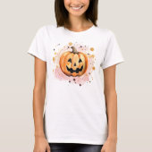 T-shirt Aquarelle Citrouille d'Halloween (Devant)