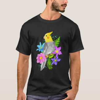 T-shirt Aquarelle Cockatiel Parrot Décor Peinture Cockati