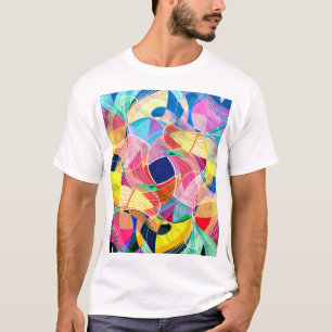 T-shirt Aquarelle colorée Abstraite, arrière - plan fantas