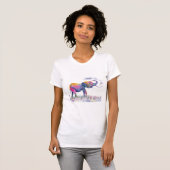 T-shirt Aquarelle colorée Happy Elephant (Devant entier)