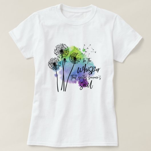 T-shirt Aquarelle colorée Inspirationnelle (Design devant)