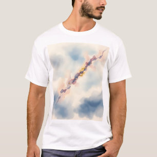 T-shirt Aquarelle Comet Galaxy Scène