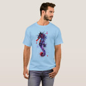 T-shirt Aquarelle couleur de cheval de mer (Devant entier)