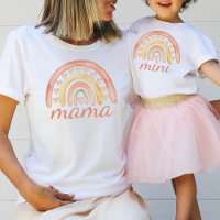 Aquarelle Cute Boho Arc-en-ciel Mini Coeur d'amour