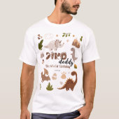 T-shirt Aquarelle Cute Neutral Dinosaur fête Anniversaire (Devant)