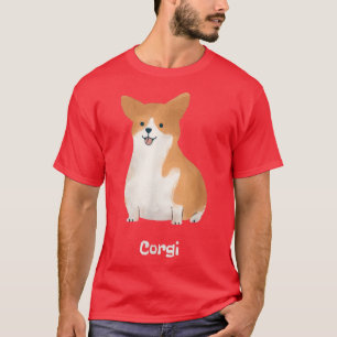 T-shirt Aquarelle Cute Pembroke Welsh Corgi Chien Chien Ch