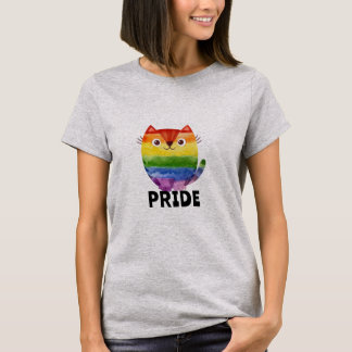 T-shirt Aquarelle Cute Pride Kitty
