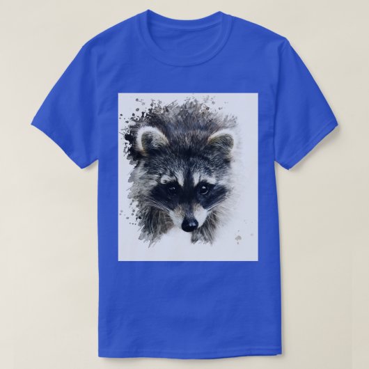 T-shirt Aquarelle Cute Raccoon (Design devant)