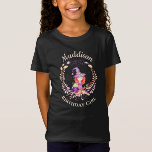 T-Shirt Aquarelle d'anniversaire de la sorcière