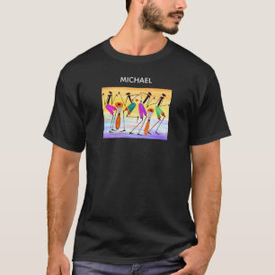 T-shirt Aquarelle, Danse du bonheur de l'art africain Abst