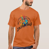 T-shirt Aquarelle de basket-ball (Devant)