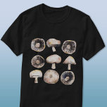 T-shirt Aquarelle de champignon<br><div class="desc">Peinture minimaliste aquarelle de champignons dans des tons neutres de brun et de gris. Art original de Nic Squirrell. Parfait pour les végétariens,  les végétaliens,  les cuisiniers et les chefs.</div>