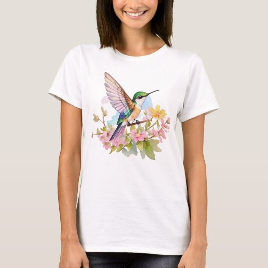 T-shirt Aquarelle de colibri (Devant)