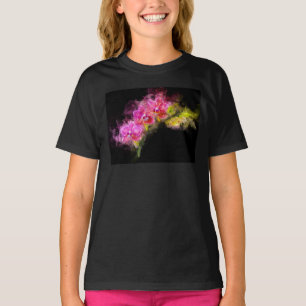 T-shirt Aquarelle de fleur d'orchidée - rose bb 01