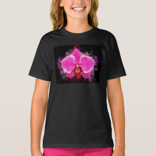 T-shirt Aquarelle de fleur d'orchidée - rose bb 02