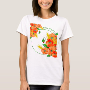 T-shirt Aquarelle de fleurs sauvages