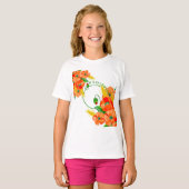 T-shirt Aquarelle de fleurs sauvages (Devant entier)