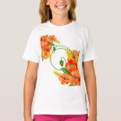 T-shirt Aquarelle de fleurs sauvages (Devant)