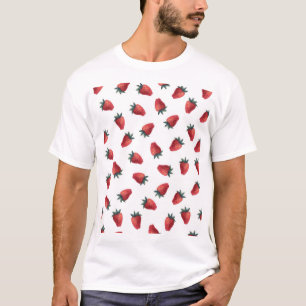 T-shirt Aquarelle de fraises : Jouer Motif sans couture