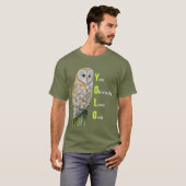 T-shirt Aquarelle de hibou de grange de YOLO (Devant entier)