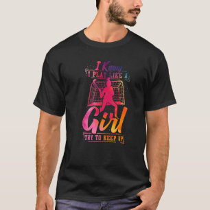 T-shirt Aquarelle De Hockey De Champ Je Sais Que Je Joue C