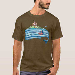 T-shirt aquarelle de la baleine de sperme