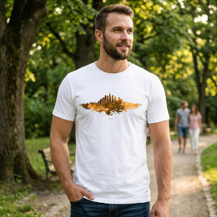 T-shirt Aquarelle de la skyline de Chicago, paysage urbain