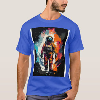 T-shirt Aquarelle de l'astronaute spatial peinture de l'ar