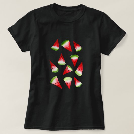T-shirt Aquarelle de pastèque fruit mignon (Design devant)