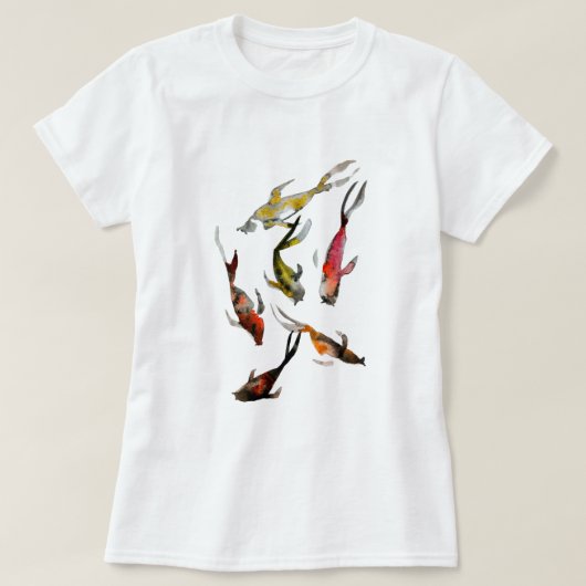 T-shirt Aquarelle de poisson koi (Design devant)