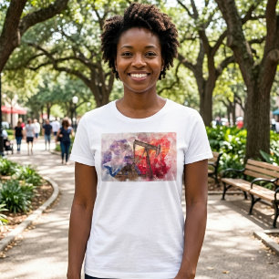 T-shirt Aquarelle de pompe à huile du Texas avec l'art du