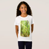 T-Shirt Aquarelle de printemps de la forêt verte (Devant entier)