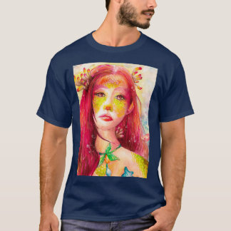 T-shirt Aquarelle de sirène d'art