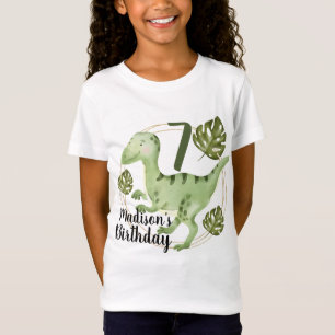 T-Shirt Aquarelle Dinosaur Faux Parties scintillant fête d