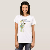 T-shirt Aquarelle Dragonfly avec cote Lewis Carroll (Devant entier)