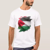 T-shirt Aquarelle Drapeau Palestinien (Devant)