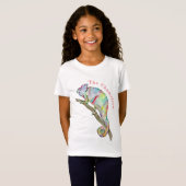 T-Shirt Aquarelle drôle caméléon (Devant entier)