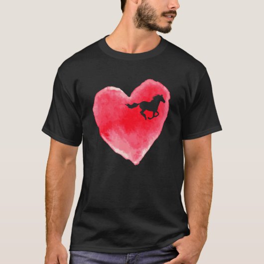 T-shirt Aquarelle du cheval (Devant)